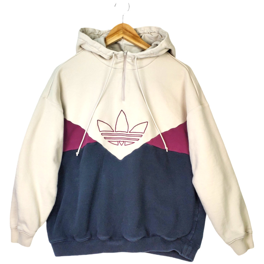 Adidas Originals Coloado 1/4 Zip Hooded Sweatshirt L